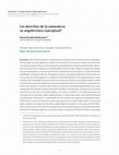 Research paper thumbnail of Los derechos de la naturaleza: su arquitectura conceptual