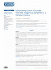 Research paper thumbnail of Baniwa e Calegare (2024)- Explanatory factors of suicide from the indigenous perspective- a literature review