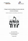 Research paper thumbnail of L’impact social des politiques de préservation des ressources hydriques Limites et perspectives des politiques sociales de l’eau