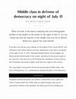 Research paper thumbnail of Middle class in defense of democracy on night of July 15