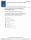 Research paper thumbnail of Student–Athletes’ Experiences of Bullying on Intercollegiate Teams