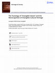 Research paper thumbnail of The Tautology of “Intangible Values” and the Misrecognition of Intangible Cultural Heritage