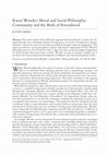 Research paper thumbnail of Kwasi Wiredu's Moral and Social Philosophy: Community and the Birth of Personhood