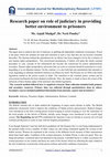 Research paper thumbnail of Research Paper on Role of Judiciary in Providing Better Environment to Prisoners