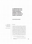 Research paper thumbnail of La administración de los derechos de autor en las revistas portuguesas, españolas y mexicanas de historia a través de sus modelos e instrumentos