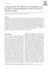 Research paper thumbnail of A Rising Tide? The Salience of Immigration and the Rise of Anti‐Immigration Political Parties in Western Europe