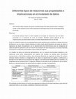 Research paper thumbnail of Diferentes tipos de relaciones sus propiedades e implicaciones en el modelado de datos