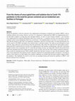 Research paper thumbnail of From the drama of unoccupied time and isolation due to Covid-19’s pandemic to the need for person-centered care at residential care facilities in Portugal