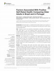 Research paper thumbnail of Factors Associated With Positive Self-Rated Health: Comparing Older Adults in Brazil and in Portugal