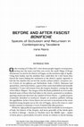 Research paper thumbnail of Before and after Fascist Bonifiche: Spaces of Occlusion and Recursion in Contemporary Tavoliere