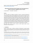 Research paper thumbnail of Addressing the Educational Needs of Students with Visual Impairment in Inclusive Classrooms: Challenges Faced by Teachers