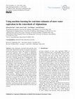 Research paper thumbnail of Using machine learning for real-time estimates of snow water equivalent in the watersheds of Afghanistan