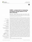 Research paper thumbnail of CUES—a study site for measuring snowpack energy balance in the Sierra Nevada