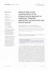 Research paper thumbnail of Editorial: Real-world implementation of the biopsychosocial approach to healthcare: Pragmatic approaches, success stories and lessons learned