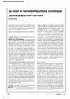 Research paper thumbnail of La loi sur les Nouvelles Régulations Economiques