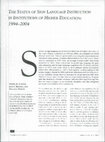 Research paper thumbnail of The Status of Sign Language Instruction in Institutions of Higher Education: 1994-2004