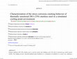 Research paper thumbnail of Characterization of the stress corrosion cracking behavior of thermally sensitized 20Cr-25Ni stainless steel in a simulated cooling pond environment