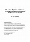 Research paper thumbnail of Aeneas, Dido, Pygmalion and Ithobaal: A chronology that repairs the continuity of the Phoenician Royal Family