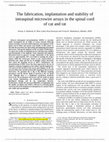 Research paper thumbnail of The Fabrication, Implantation, and Stability of Intraspinal Microwire Arrays in the Spinal Cord of Cat and Rat