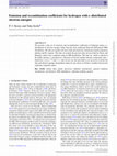 Research paper thumbnail of Emission and recombination coefficients for hydrogen with κ-distributed electron energies