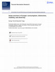 Research paper thumbnail of Asian tourism in Europe: consumption, distinction, mobility, and diversity