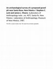 Research paper thumbnail of An archaeological survey of a proposed gravel pit near Santa Rosa, New Mexico / Stephen C. Lent and James L. Moore. Laboratory of Anthropology note ; no. 407. Santa Fe, N.M. : Laboratory of Anthropology, Museum of New Mexico, 1987.