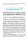 Research paper thumbnail of La Geografia tra le tracce della prima prova della maturità del 2024