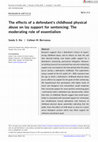 Research paper thumbnail of The effects of a defendant's childhood physical abuse on lay support for sentencing: The moderating role of essentialism