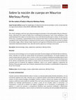 Research paper thumbnail of Sobre la noción de cuerpo en Maurice Merleau-Ponty