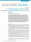 Research paper thumbnail of A multiple species, continent-wide, million-phenotype agronomic plant dataset