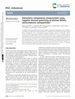 Research paper thumbnail of Ratiometric temperature measurement using negative thermal quenching of intrinsic BiFeO3 semiconductor nanoparticles