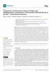 Research paper thumbnail of Comparison of Performance between Single- and Multiparameter Luminescence Thermometry Methods Based on the Mn5+ Near-Infrared Emission