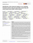 Research paper thumbnail of Identification of the molecular etiology in rare congenital hemolytic anemias using next-generation sequencing with exome-based copy number variant analysis