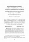 Research paper thumbnail of La sensibilidad del vendedor a la reclamación del cliente y su efecto sobre los comportamientos postqueja