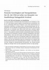 Research paper thumbnail of Poetische Gerechtigkeit und Totengedächtnis: Der 20. Juli 1944 im Lichte von Alexander von Stauffenbergs Dialoggedicht Vorabend