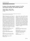 Research paper thumbnail of Evolution of the surface plasmon resonance of Au:TiO2 nanocomposite thin films with annealing temperature