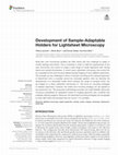 Research paper thumbnail of Development of Sample-Adaptable Holders for Lightsheet Microscopy