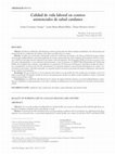 Research paper thumbnail of Calidad de vida laboral en centros asistenciales de salud catalanes