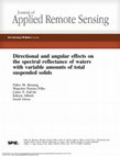 Research paper thumbnail of Directional and angular effects on the spectral reflectance of waters with variable amounts of total suspended solids