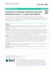 Research paper thumbnail of Governance, maternal well-being and early childhood caries in 3–5-year-old children