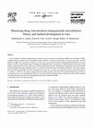 Research paper thumbnail of Measuring drug concentrations using pulsatile microdialysis: Theory and method development in vitro