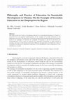 Research paper thumbnail of Philosophy and Practice of Education for Sustainable Development in Ukraine: On the Example of Secondary Education in the Dnipropetrovsk Region