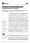 Research paper thumbnail of Effects of Different Irrigation Regimes and Nitrogen Fertilization on the Physicochemical and Bioactive Characteristics of onion (Allium cepa L.)