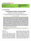 Research paper thumbnail of The Pragmatic Analysis of Gurage Riddle