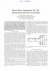 Research paper thumbnail of Power flow limitations for LCL grid-connected Power Converters