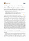 Research paper thumbnail of Bond Strength and Failure Pattern of Orthodontic Tubes Adhered to a Zirconia Surface Submitted to Different Modes of Application of a Ceramic Primer