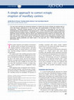 Research paper thumbnail of A simple approach to correct ectopic eruption of maxillary canines