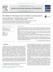 Research paper thumbnail of The stability of orthosurgical Class II treatment in growing patients