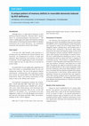 Research paper thumbnail of A unique pattern of memory deficits in reversible dementia induced by B12 deficiency