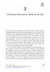 Research paper thumbnail of University Governance: Weak at the Top